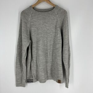 PAKA Crewneck Sweater Size Medium Unisex Gray Alpaca Tunic Knit Raglan Sleeve